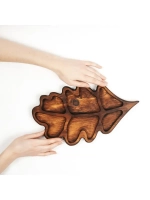 Менажница "Дубовый лист" из кедра