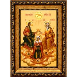 Коронование Пресвятой Богородицы. Икона на холсте.