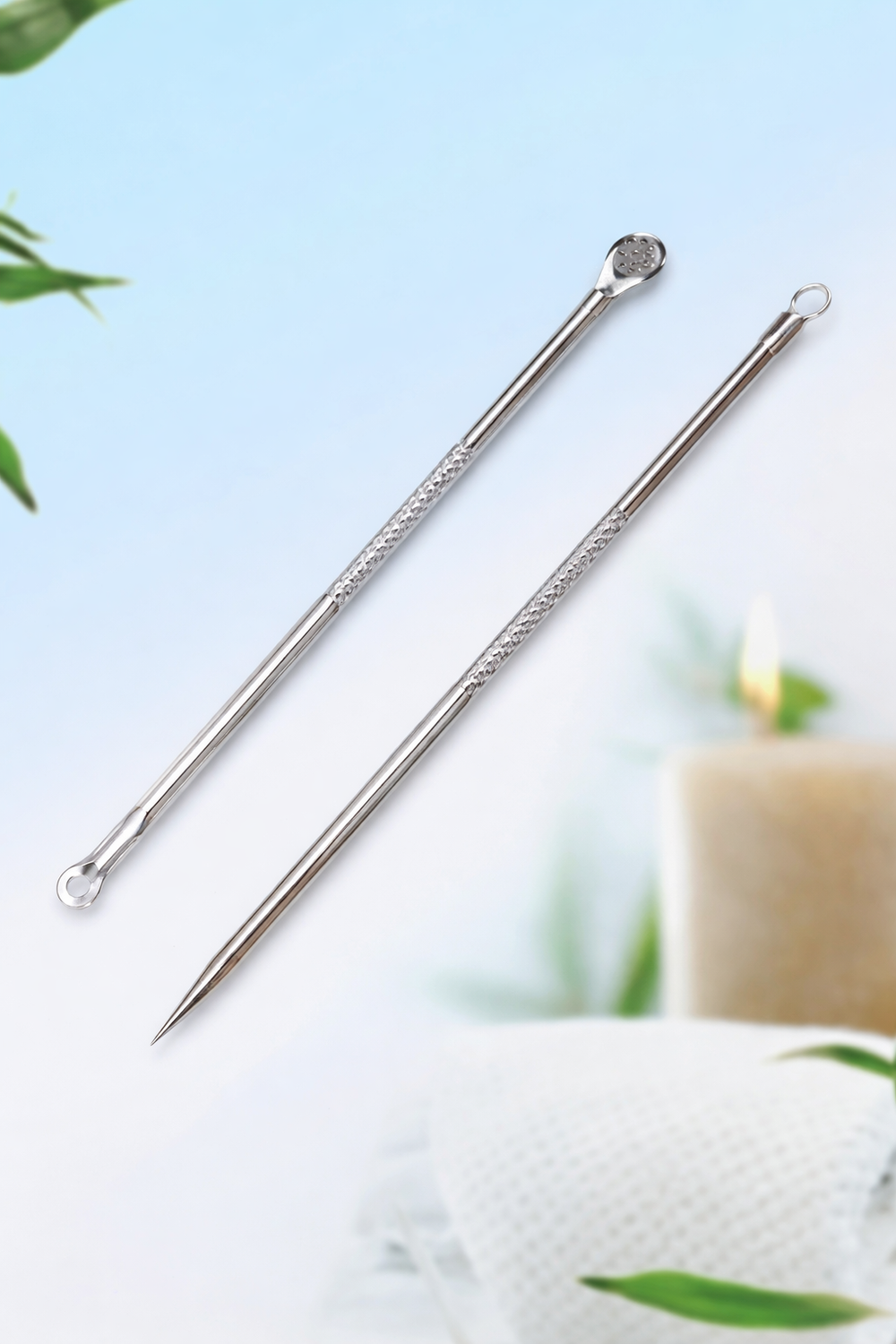 Ложка Уно + Игла Видаля набор для чистки лица, 2 инструмента