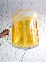 AN Шар фигура "Кружка пива прозрачная " 20"/50 см х 23"/58 см пиво (БГ-45)