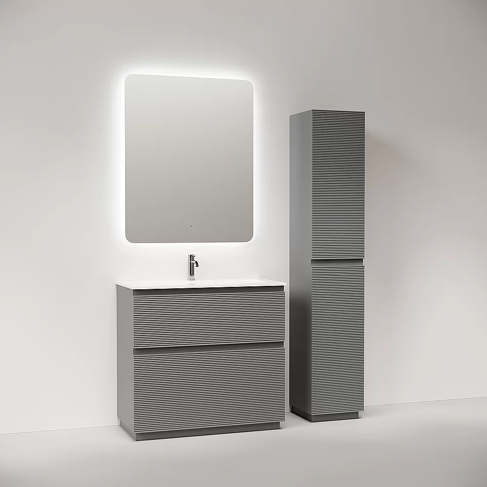 Тумба с раковиной Sancos FOLK Floor FL90FES/CN7002 90 Ergraut soft