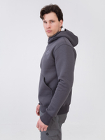 Худи Варгградъ НИНДЗЯ мужская тёмно-серая с начёсом «Волк»