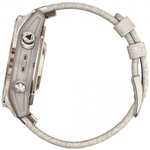 Умные часы Garmin Epix Pro (Gen 2) Sapphire Edition 42 мм из мягкого золота с кремовым ремешком из меланжевого нейлона