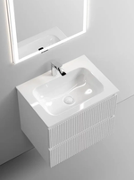 Тумба подвесная SANCOS Snob T 590х445х500, c двумя ящиками оснащенными доводчиками, Bianco, арт.SNT60W
