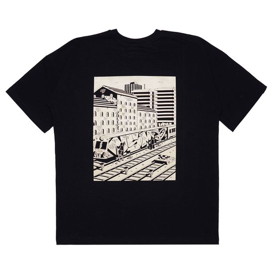 Футболка HOOK «Вагон» оверсайз чёрный