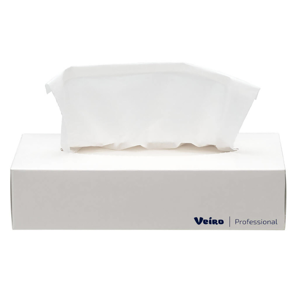 Салфетки косметические для лица Veiro Professional Premium белые двухслойные (35 коробок по 100 л)