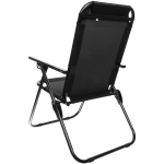Кресло складное с подлокотниками TFS1608, 54*68*95 см, 3 положения, чёрный.