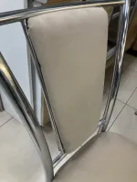 Стул Марсель каркас хром основание велюр бежевый