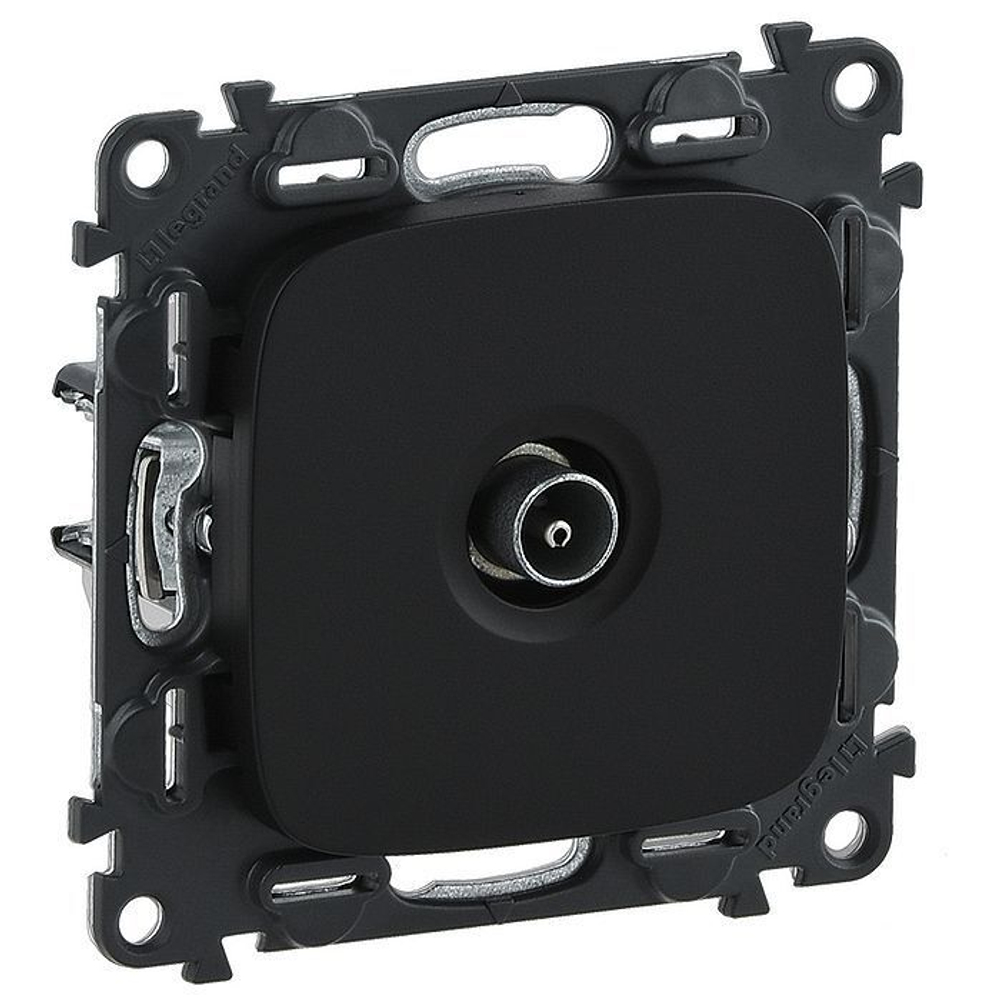 Розетка ТВ Legrand Valena Allure c топологией звезда 0-2400 МГц Антрацит 753971