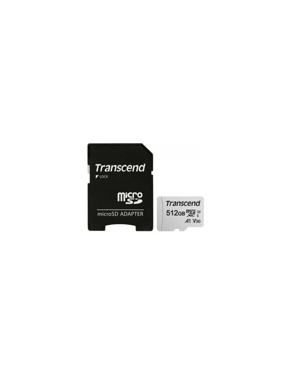Карта памяти Micro SecureDigital 512Gb Transcend Class10 TS512GUSD300S-A + adapter