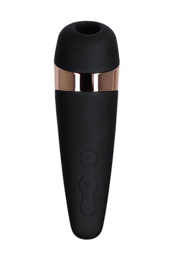 Вакуум-волновой бесконтактный стимулятор клитора Satisfyer PRO 3 Vibration, силикон, черный, 14 см.