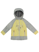 Куртка для девочек "Аглая" 28, 110р, св.желтый/серебро