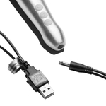 Серебристо-черный вибратор Doxy Go - 16,2 см.