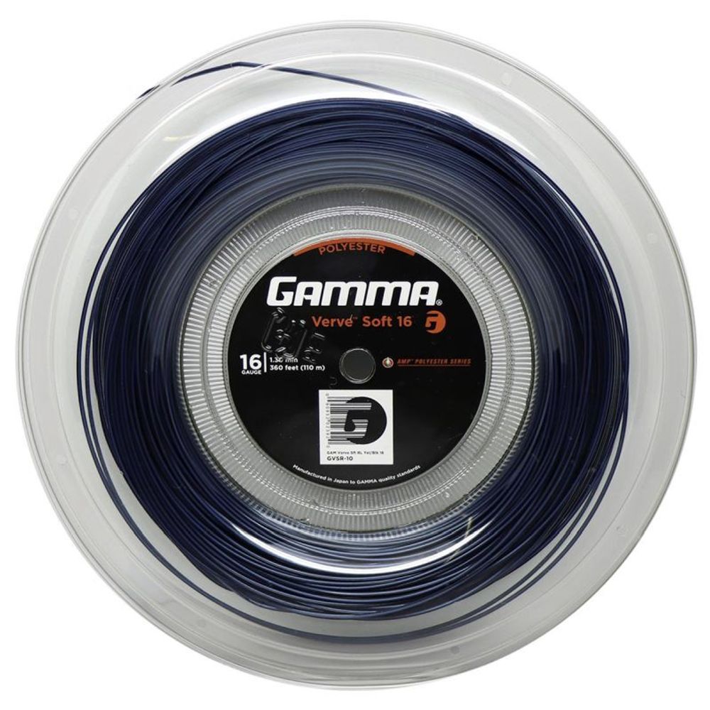 Теннисные струны Gamma Verve Soft (110 m) - черный
