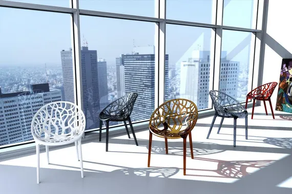 Стул Crystal прозрачный черный