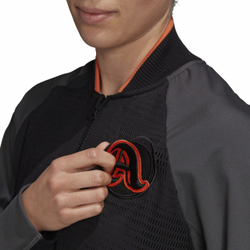Женская Кофта теннисная Adidas VRCT Primeblue Jacket Women - серый