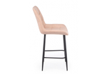 Барный стул Woodville Челси 360 бежевый (zd 210), черный np, ножки черные