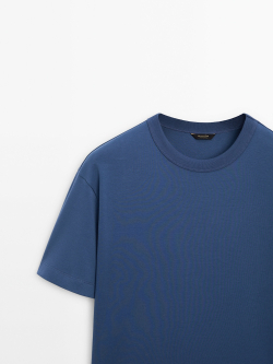 Massimo Dutti Футболка из 100% хлопка, синий