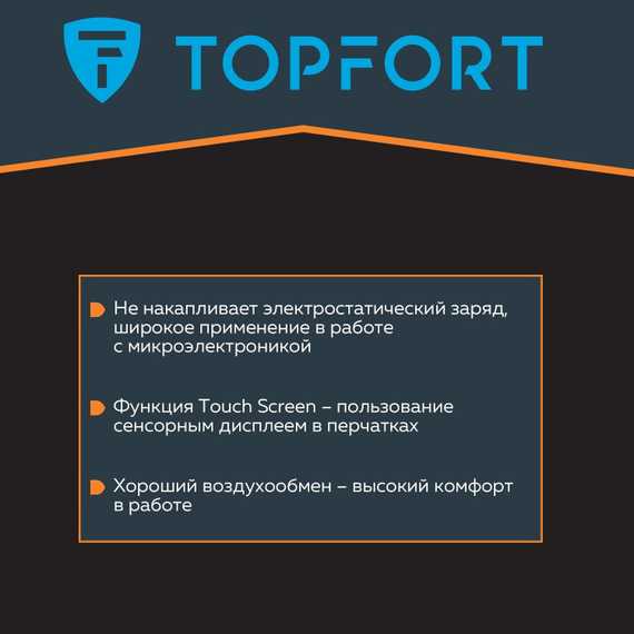 Перчатки нейлоновые с карбоновой нитью Ant Контакт TOPFORT