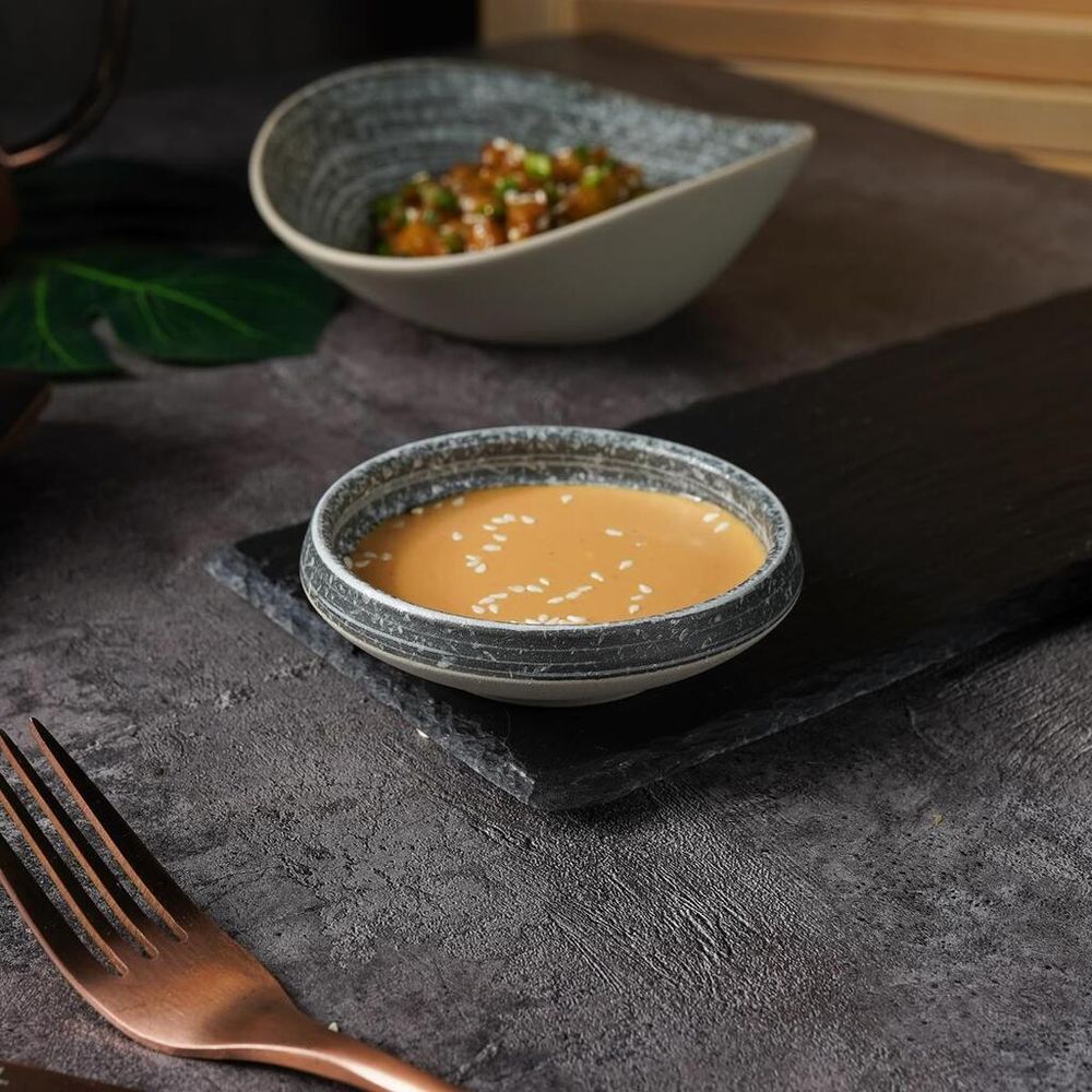 Соусник 70 мл d 9,2 см h2,5 см круглый глазурь Glossy Stone Untouched Taiga P.L. Proff Cuisine [1]