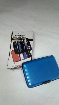 Кейс-кредитница защитная Security Credit Card Wallet синяя