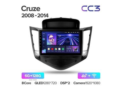Магнитола Teyes CC3 6-128 Chevrolet Cruze J300 2008 — 2014 9.0"