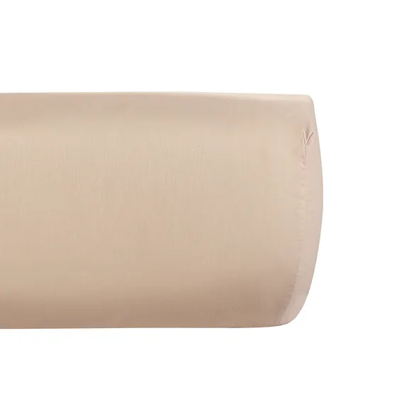 Простыня на резинке из премиального сатина бежевого цвета из коллекции essential, 200х200х30 см