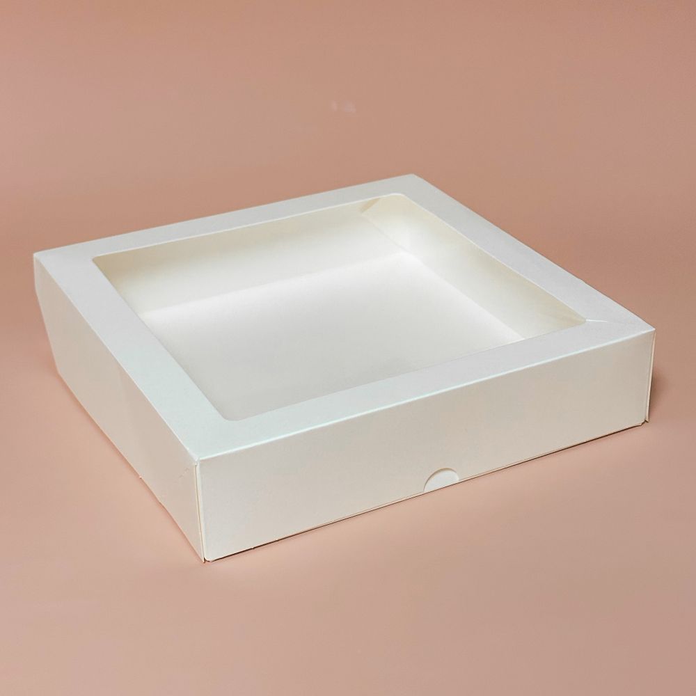 Коробка для десертов БЕЛАЯ, 20 х 20 х 4 см