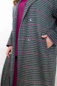 Пальто 2352-серый-зеленый Minova