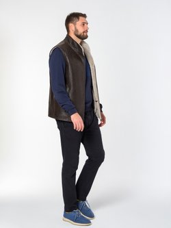 Мужская меховая жилетка