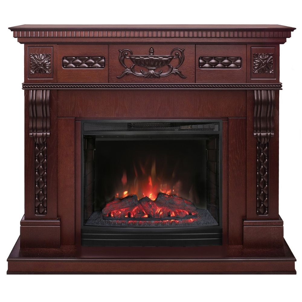 Электрокамин RealFlame Corsica Lux 25,5/26 AO античный дуб с очагом Evrika 25,5 LED
