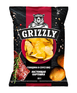 ЧИПСЫ GRIZZLY ГОВЯДИНА В СОУСЕ BBQ 110ГР