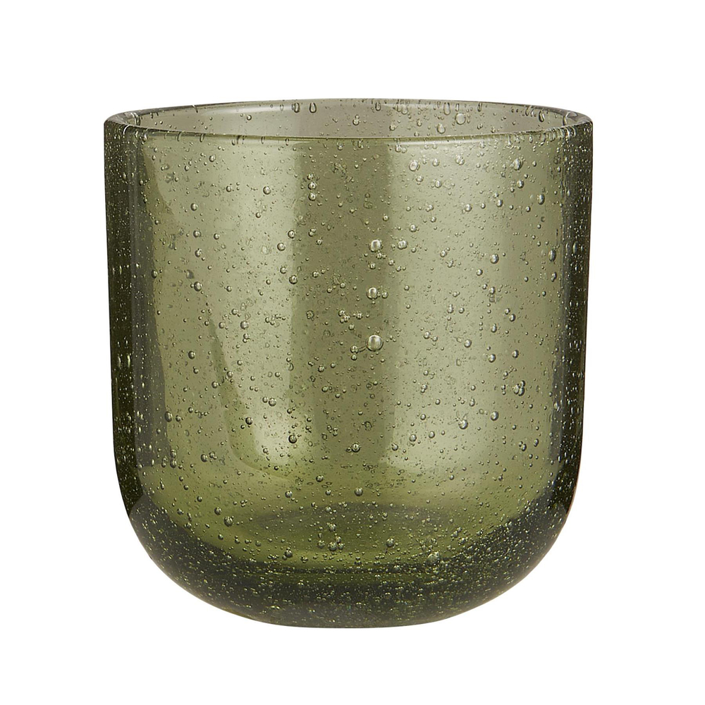 Стакан стеклянный Vercelli green bubbles, 225 см