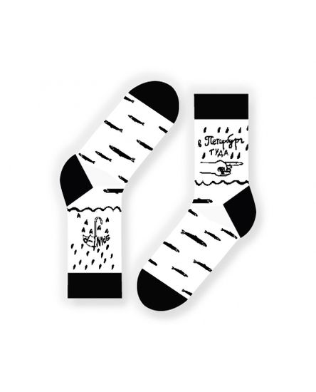 Носки st.Friday Go to Piter белые 38-41