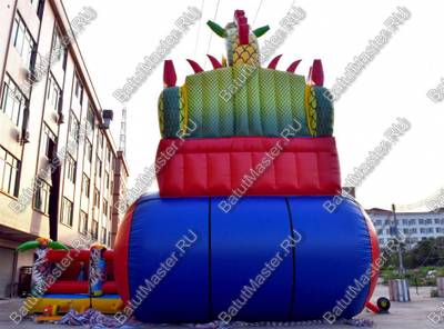 Профессиональный надувной батут "Гранд-саванна" 17*10*9 м