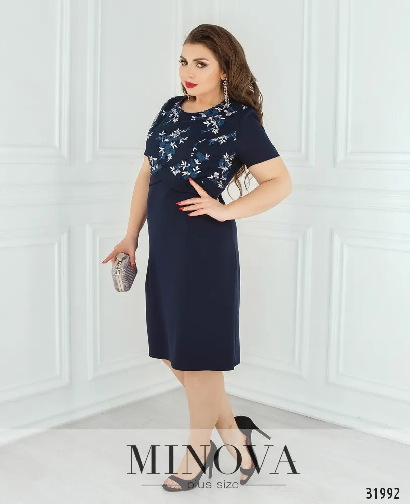 Платье 354-синий Minova