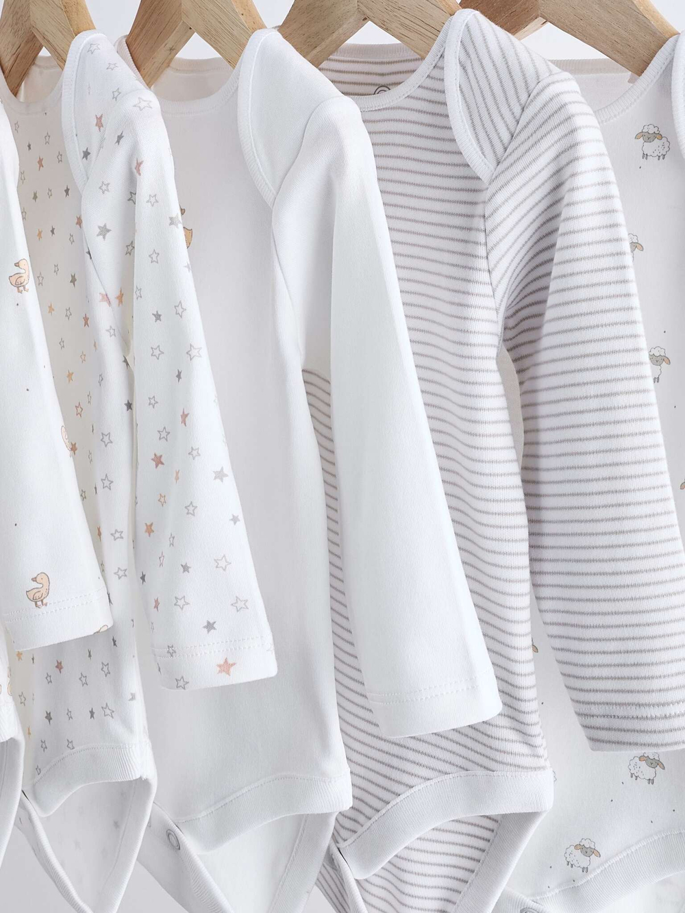 Боди с длинным рукавом для малышей Next K79-876, 5 шт., Белый