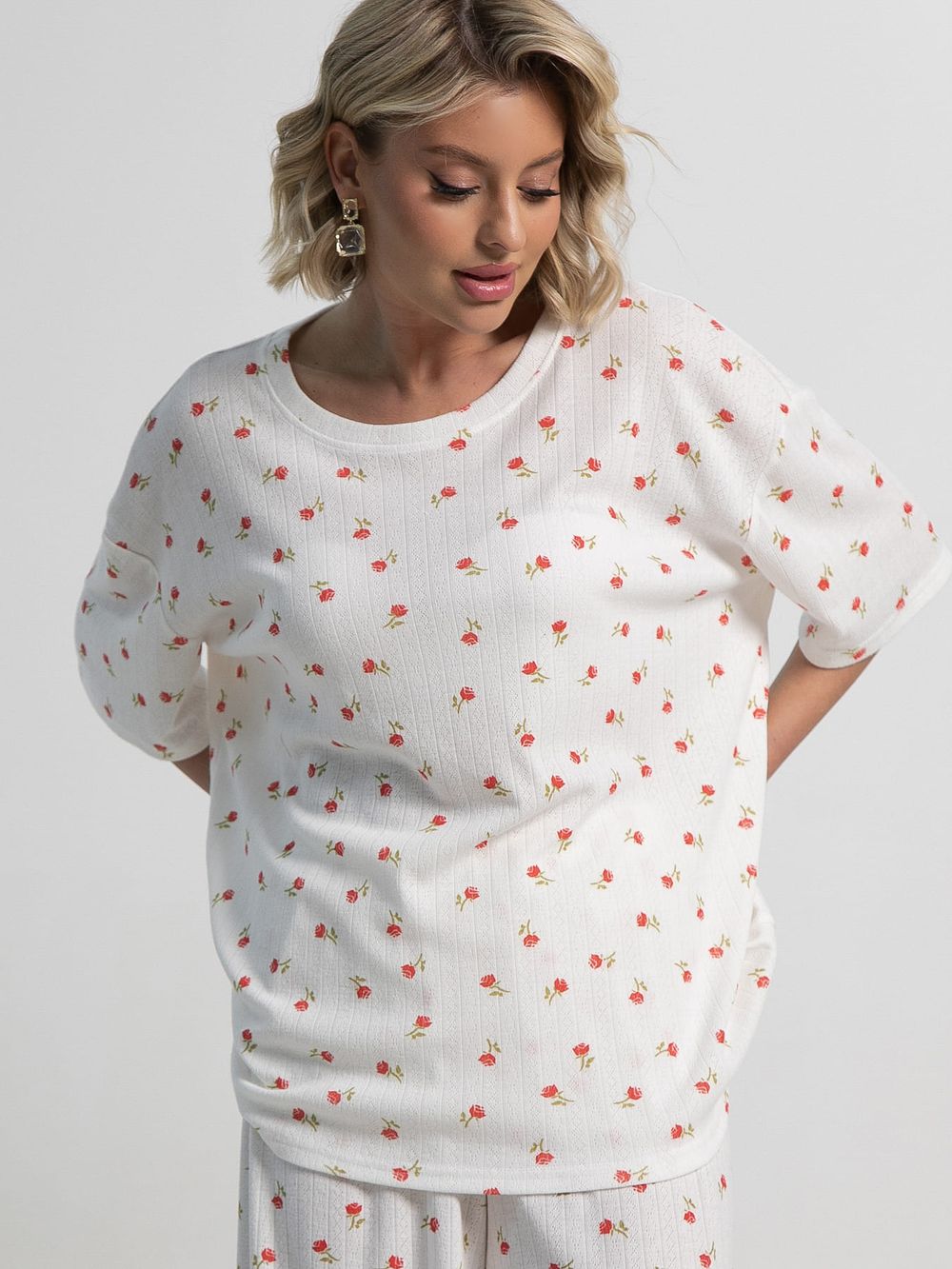 Костюм домашний с брюками Мона (белый) К15209-1М LT Collection