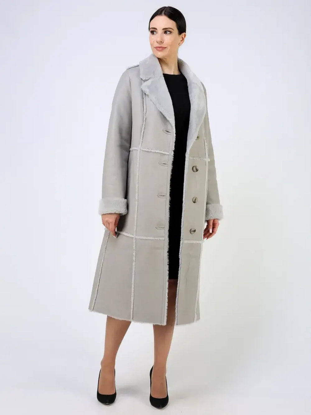 Дубленка зимняя натуральная длинная