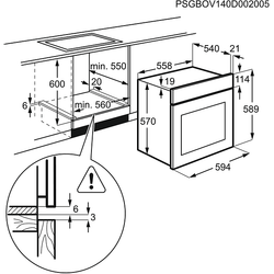 Встраиваемый электрический духовой шкаф Electrolux OEEB4330W