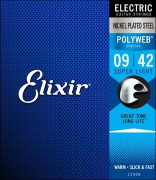 Струны для электрогитары 9-42 ELIXIR 12000 POLYWEB