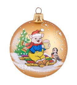 Элита НФШ-1657/2 Ел.украшение Шар «Поросенок» 85 мм