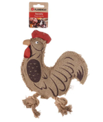 Игрушка с верёвкой "Петух", 5,5 см Д х 23 см Ш х 23 см В, джут, коричневый, Flamingo
