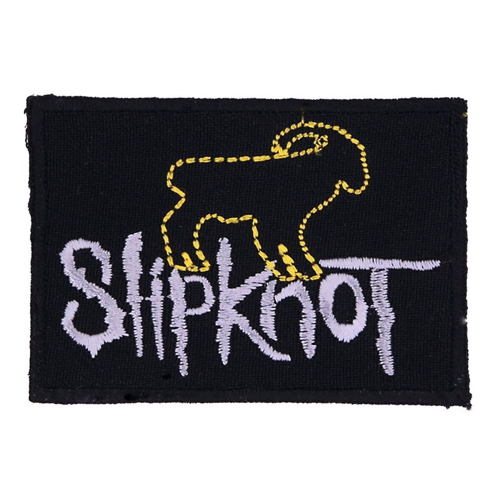 Нашивка Slipknot надпись с козлом (369)
