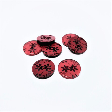 ВЛС11 Пуговица №540, 21мм 2пр (520 бордо)