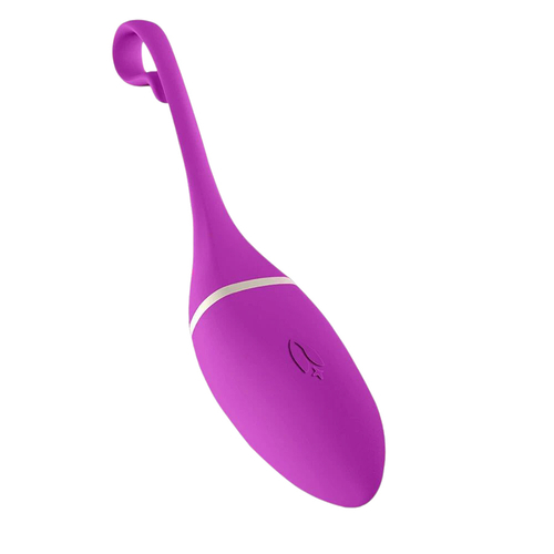 Фиолетовое силиконовое виброяйцо 16см с управлением через приложение Realov Irena I App Controlled Egg Purple