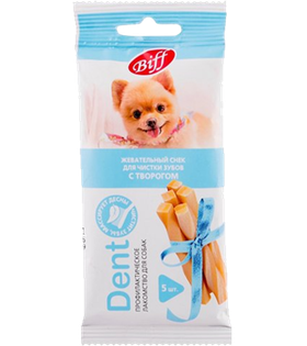 Бифф Дент Для собак мелких пород со вкусом творога 30гр.