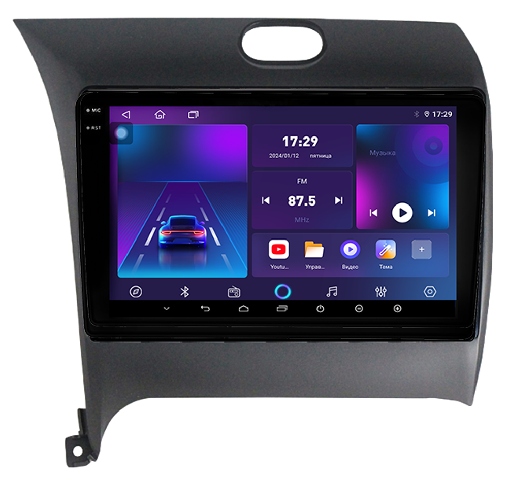 Магнитола для KIA Cerato 2013-2018 (YD) - Parafar PF280RN2K на Android 13, QLED+2K, ТОП процессор, 4Гб+32Гб, CarPlay, 4G SIM-слот