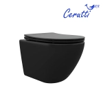 Унитаз подвесной CeruttiSpa TICINO Aria MB CT8918 черный матовый, черный матовый