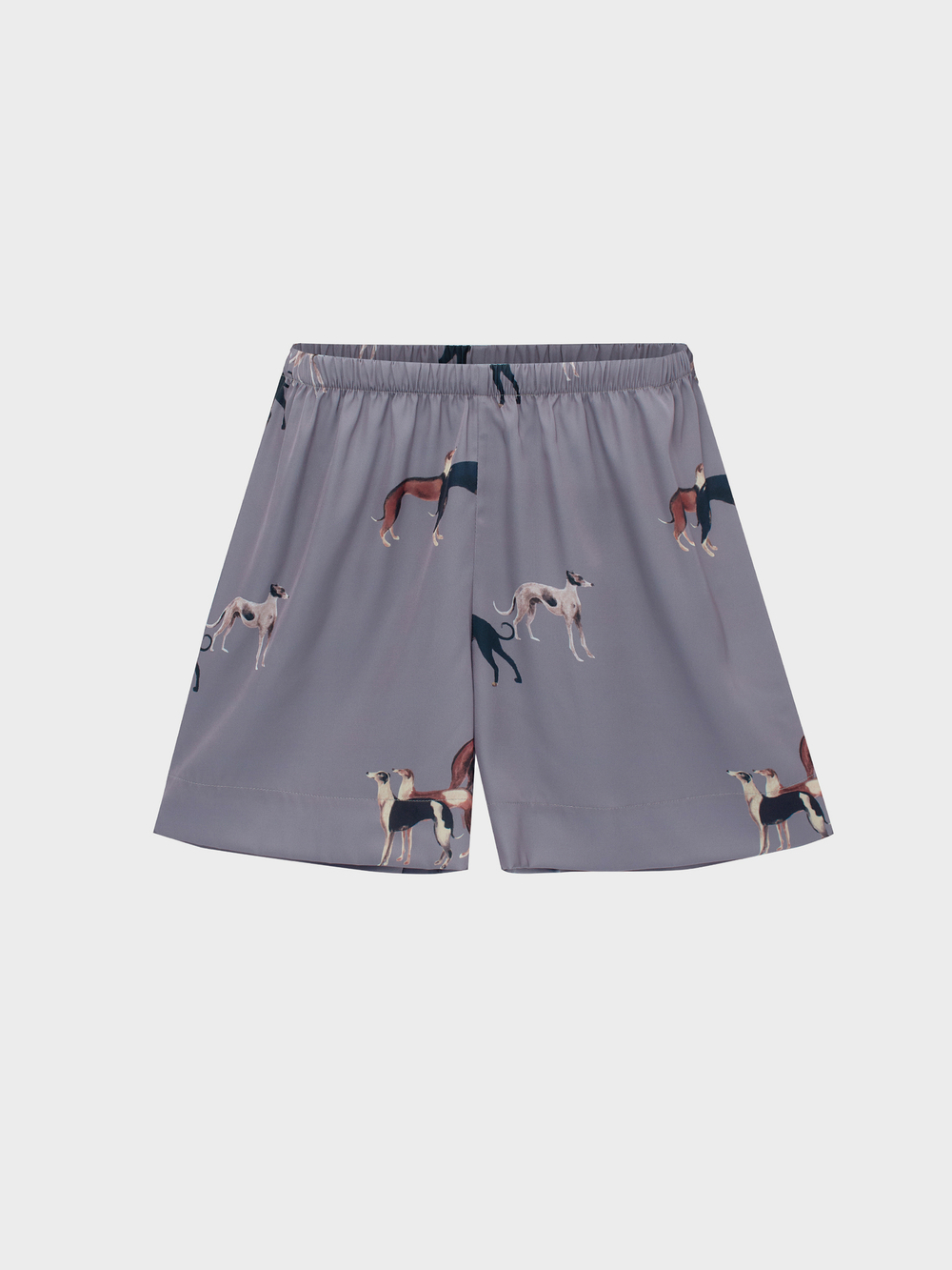 Топ+шорты борзые и серебро 42